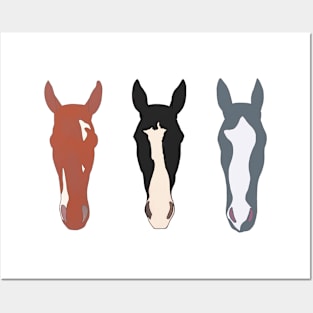 Horse Trio Posters and Art